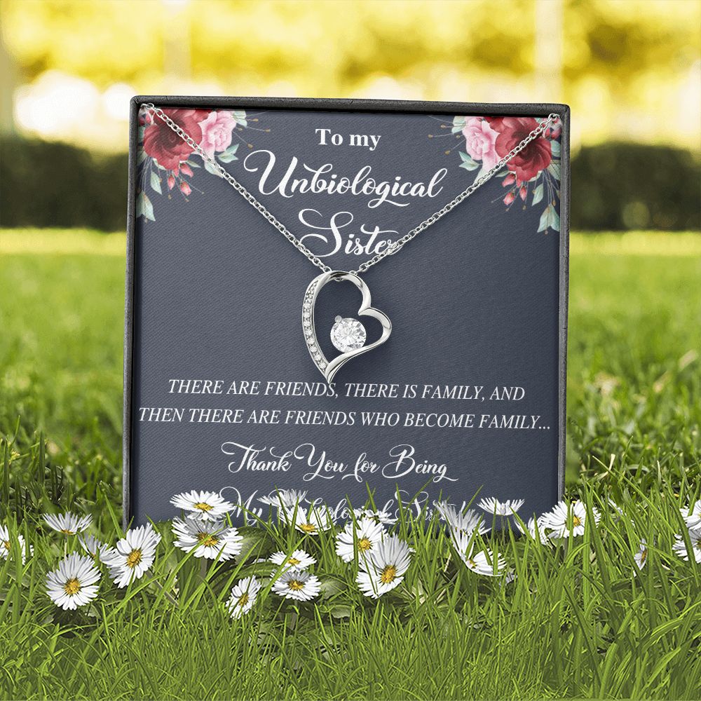 Unbiological Sister Alluring Beautiful Necklace, Best Friend Necklace, Soul Gift Forever Love Necklace
