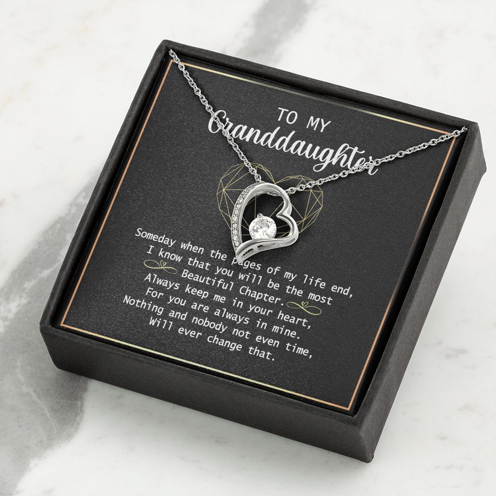 To my Granddaughter Necklace Gift For Granddaughter Birthday Congrats Graduation Forever Love Necklace