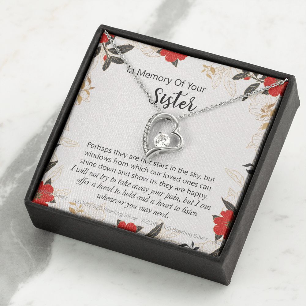 In Memory Of Your Sister Gift, Sympathy Loss Of Sister, Memorial Gift For Loss Of Sister , Sympathy Gift Loss Of A Sister, Loss Of A Sister Forever Love Necklace