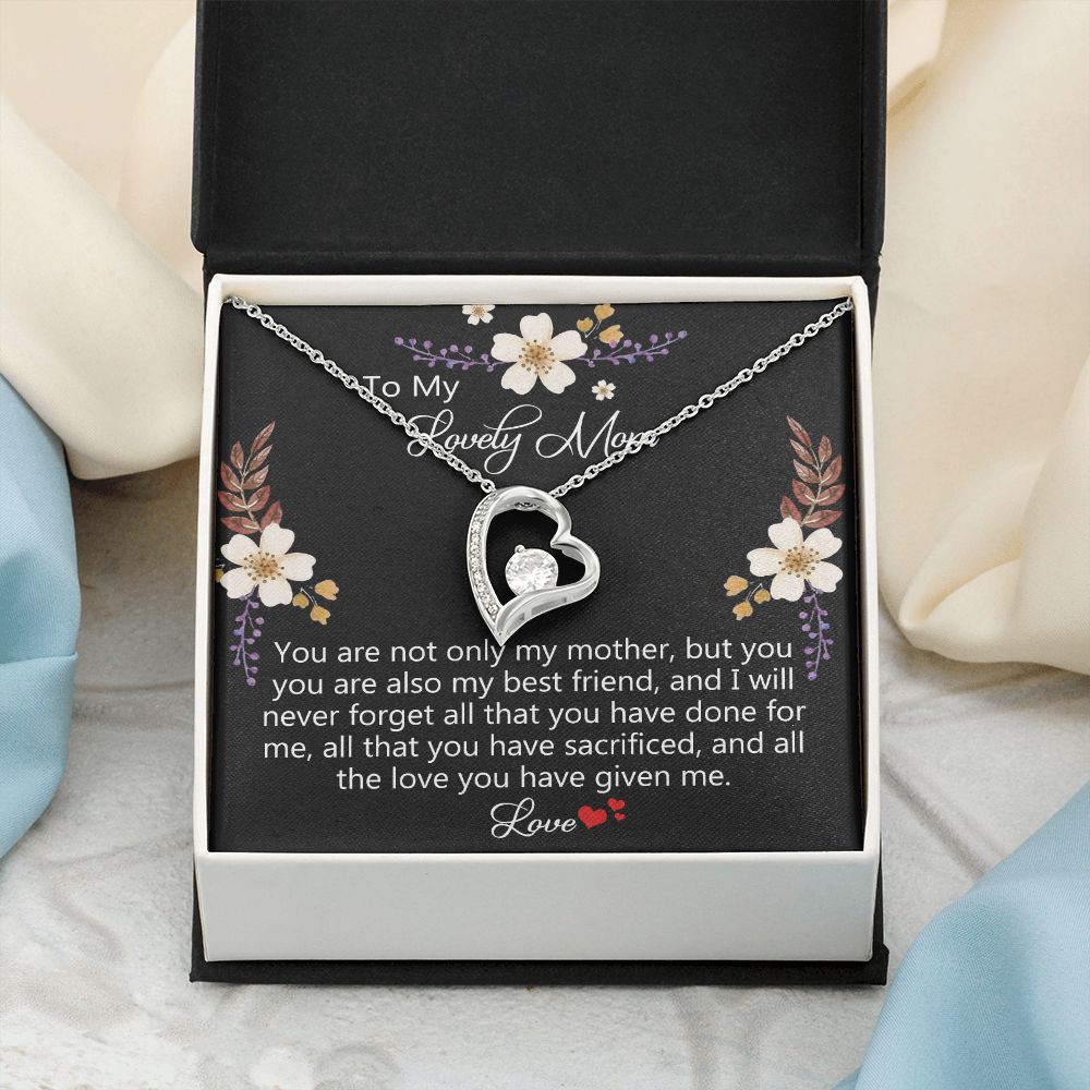 To My Mom Necklace, Gift For Mom, Mother's Day Gift from Daughter, Mom Jewelry Gift for Mothers Day, Birthday Gift for Mother, Moms Gift from Daughter Son, Necklace for Mom Mother15 Forever Love Necklace