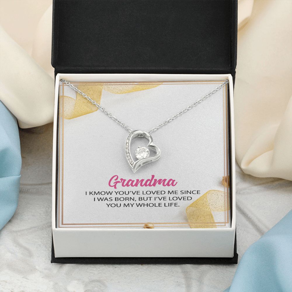 To My Grandma Necklace, Gift for Grandmother Necklace, Mothers Day Gift For Grandma Nana, Grandma Jewelry From Grandchildren GrandKids , Jewelry Box Gift For Grandma Grandmother12 Forever Love Necklace