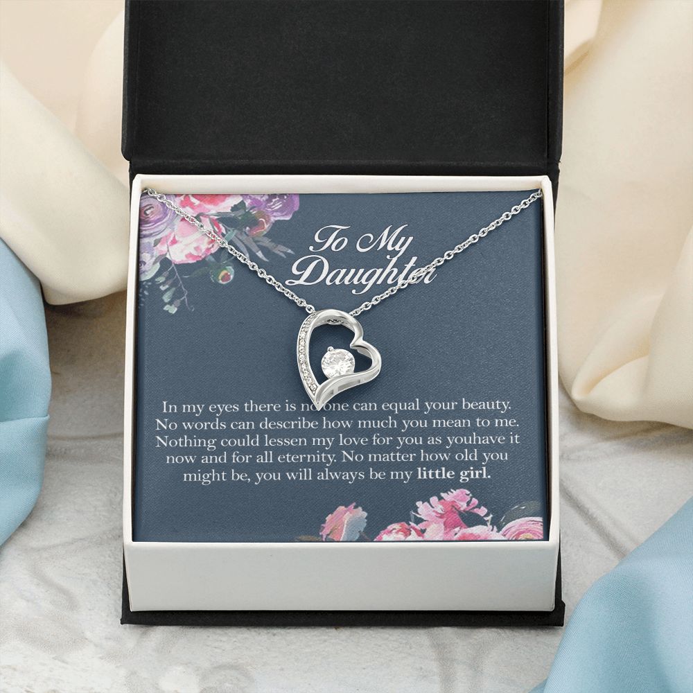 Mother Daughter Gift Ideas, To My Daughter Gift Necklace from Mom, Jewelry Pendant Present for Daughter, Birthday Christmas Gift Graduation Gifts for Daughters, Mother and Daughter Necklace 2139 Forever Love Necklace