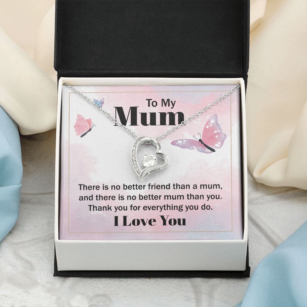 Mom Necklace Gifts for Mom from Daughter to Mom Gifts for Mothers Day from Daughter, To My Mom Necklace from Daughter to Mom Birthday Gifts Necklace with Message Card and Gift Box19 Forever Love Necklace