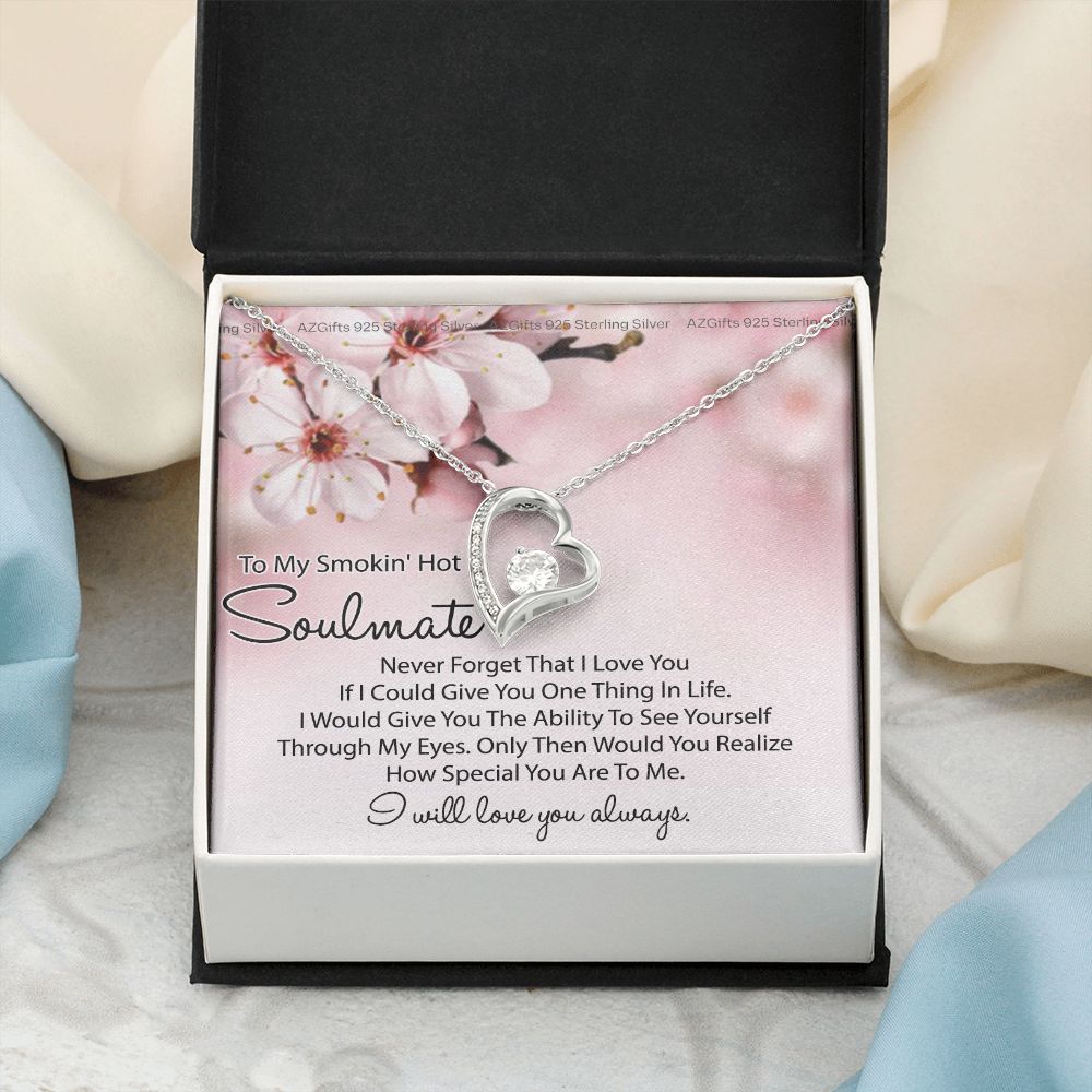 To My Smokin Hot Soulmate Necklace, Birthday Necklace For Wife, Anniversary Gift 2 Forever Love Necklace