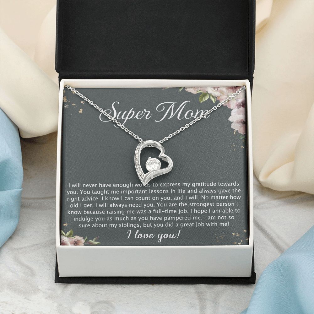 To My Mom Necklace Pendant Gift From Daughter Your Faith Lets Us Know With Message Card Gift For Mom Forever Love Necklace