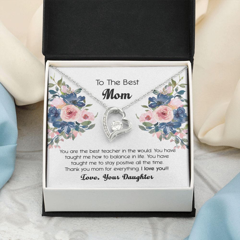 To My Mom Necklace, Gift For Mom, Mother's Day Gift from Daughter, Mom Jewelry Gift for Mothers Day, Birthday Gift for Mother, Moms Gift from Daughter Son, Necklace for Mom Mother 7 Forever Love Necklace