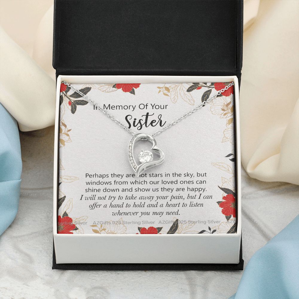 In Memory Of Your Sister Gift, Sympathy Loss Of Sister, Memorial Gift For Loss Of Sister , Sympathy Gift Loss Of A Sister, Loss Of A Sister Forever Love Necklace