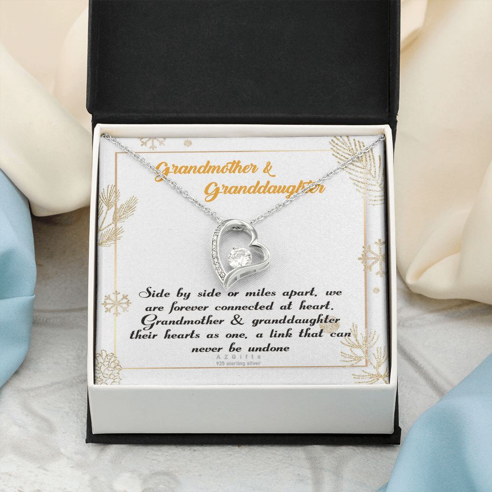 To My Grandma Necklace, Gift for Grandmother Necklace, Mothers Day Gift For Grandma Nana, Grandma Jewelry From Grandchildren GrandKids , Jewelry Box Gift For Grandma Grandmother14 Forever Love Necklace