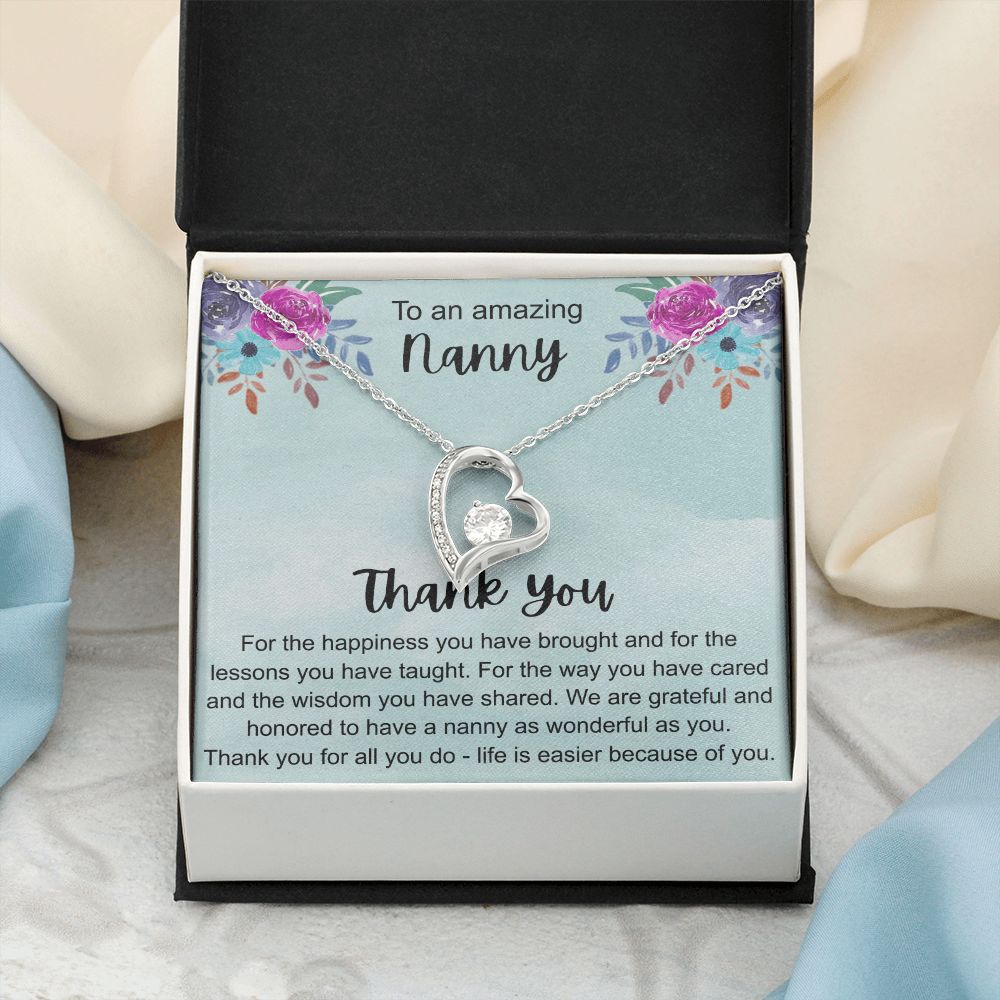 To My Grandma Necklace, Gift for Grandmother Necklace, Mothers Day Gift For Grandma Nana, Grandma Jewelry From Grandchildren GrandKids , Jewelry Box Gift For Grandma Grandmother10 Forever Love Necklace