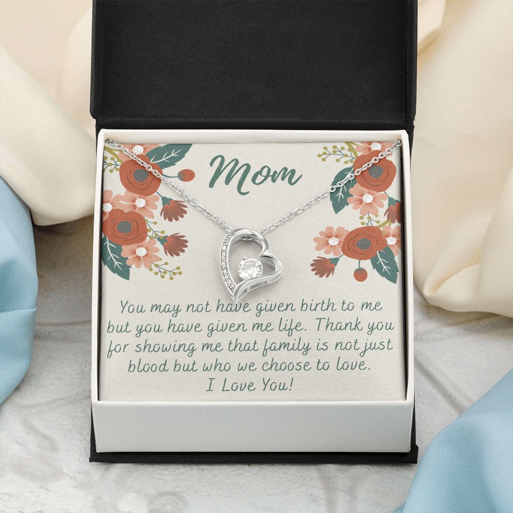 To My Mom Love Knot Necklace Gift for Stepmom Birthday Present Idea for Mother Forever Love Necklace