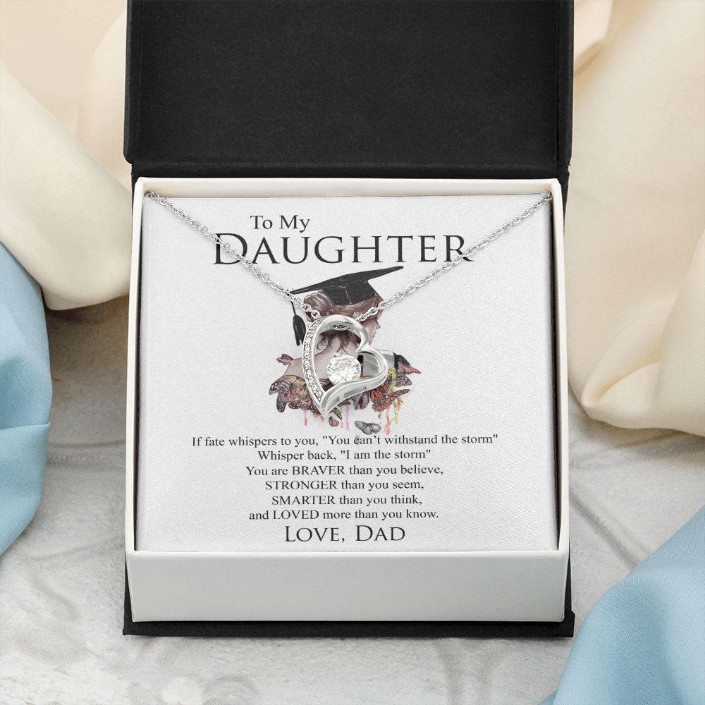 Mother Daughter Gift Ideas, To My Daughter Gift Necklace from Mom, Jewelry Pendant Present for Daughter, Birthday Christmas Gift Graduation Gifts for Daughters, Mother and Daughter Necklace 25 Forever Love Necklace