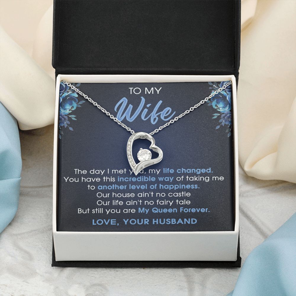 To My Wife Gift Jewelry Gift For Wife Birthday Gift For Wife Necklace For Wife Forever Love Necklace