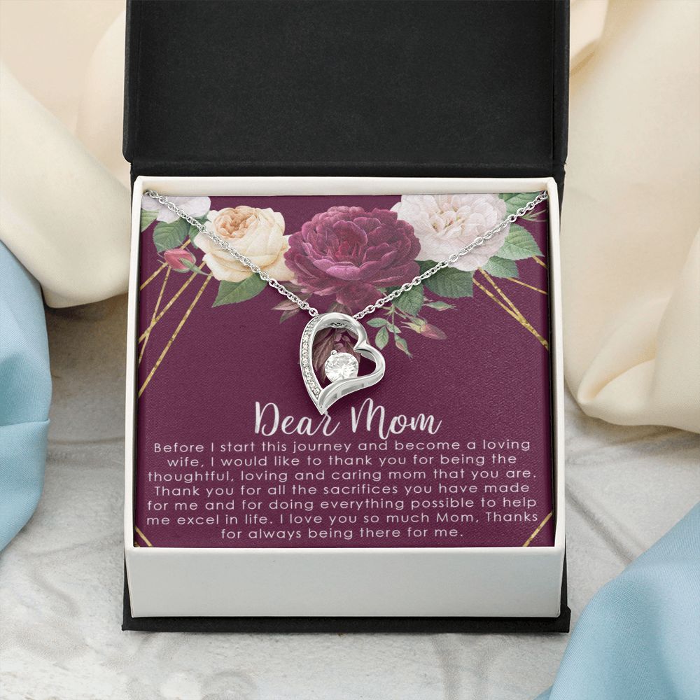 To My Mom Necklace, Gift For Mom, Mother's Day Gift from Daughter, Mom Jewelry Gift for Mothers Day, Birthday Gift for Mother, Moms Gift from Daughter Son, Necklace for Mom Mother2 Forever Love Necklace