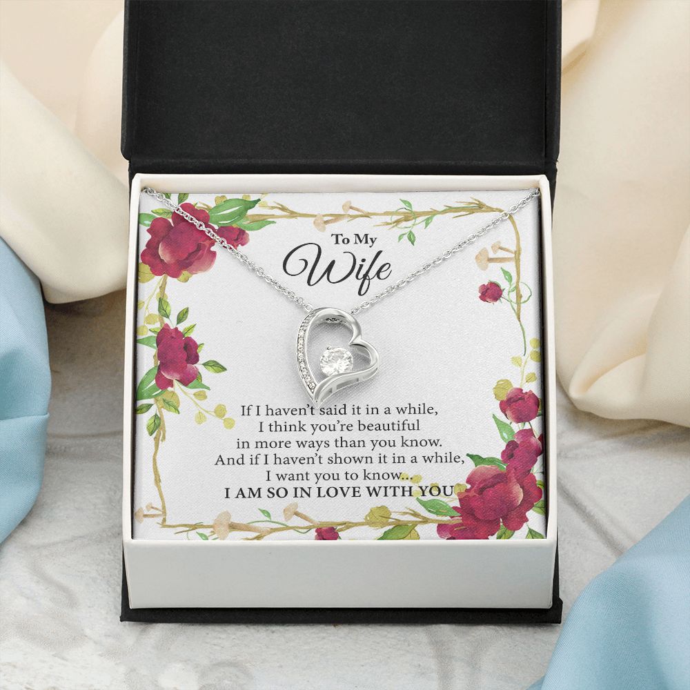 Birthday Gifts For Wife, Necklace Gifts For Wife From Husband, To My Wife Jewelry For Women , To My Wife Necklace  from Husband Wedding Anniversary Present For Wife, Beautiful Wife Jewelry Christmas19 Forever Love Necklace