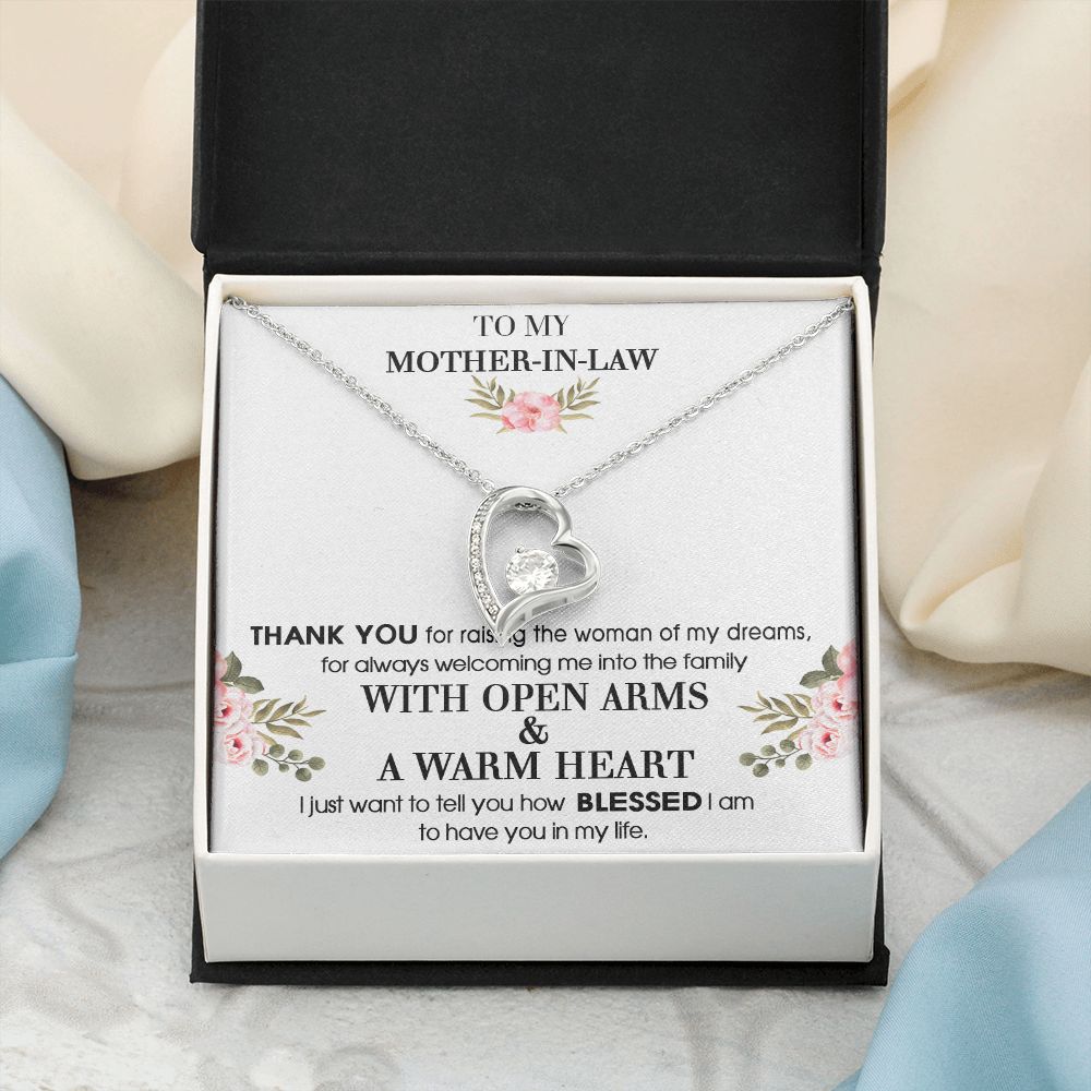 To My Mother-In-Law From Son-In-Law Thank You For Raising Forever Love Necklace
