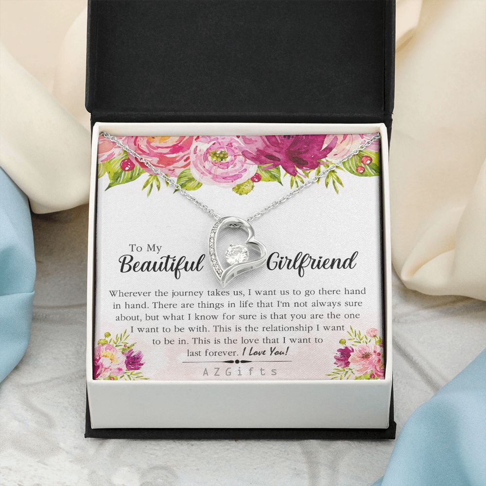 To My Girlfriend Necklace from Boyfriend To My Future Wife Necklace Jewelry For Girlfriend Gift For Girlfriend Gift for Her Romantic Birthday Valentines Day Gift For Girlfriend Gifts Necklaces 5 Forever Love Necklace