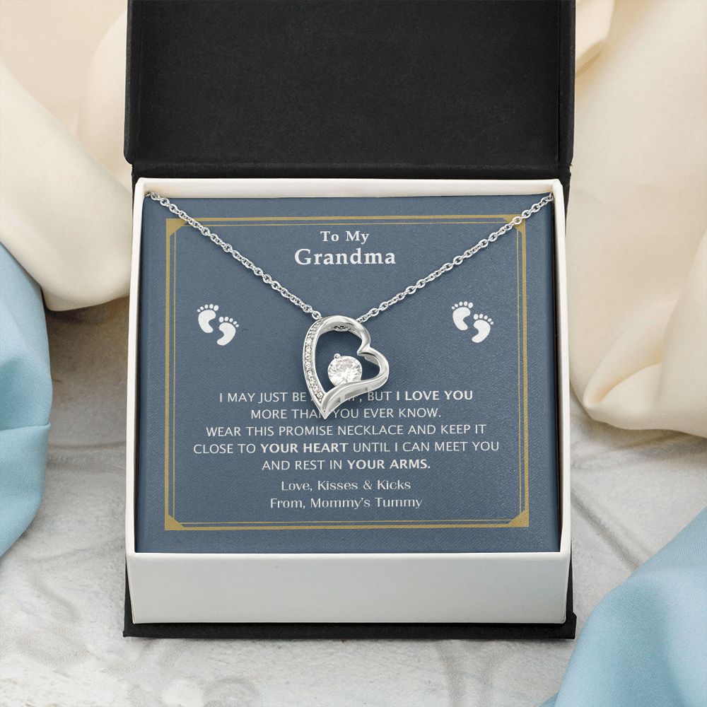 To My Grandma Necklace, Gift for Grandmother Necklace, Mothers Day Gift For Grandma Nana, Grandma Jewelry From Grandchildren GrandKids , Jewelry Box Gift For Grandma Grandmother17 Forever Love Necklace