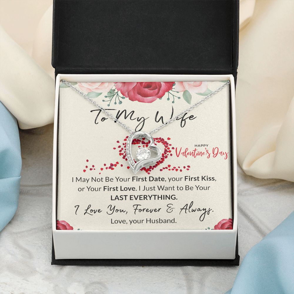 To My Wife Necklace from Husband, Personalized Necklace for Women, Luxury Necklace for Wife from Man Men, Wedding Anniversary Present For Wife, Beautiful Wife Jewelry Christmas Birthday Gift For Wife23 Forever Love Necklace