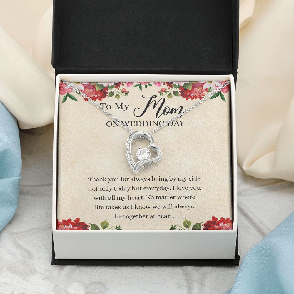 Gift for Mother of The Groom Necklace Gift for Mom on Wedding Day Gift for Maid of Honor Gift for Bridesmaid Proposal Gift to My Mom Necklace from Daughter Forever Love Necklace