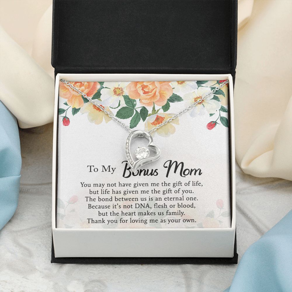 Mother Daughter Necklace as Daughter Gift from Mom, Mom Necklace as Christmas Gift for Mom from Son, Birthday Gift for Mother in Law Necklace, Bonus Mom Gifts for Step Mom Necklace5 Forever Love Necklace