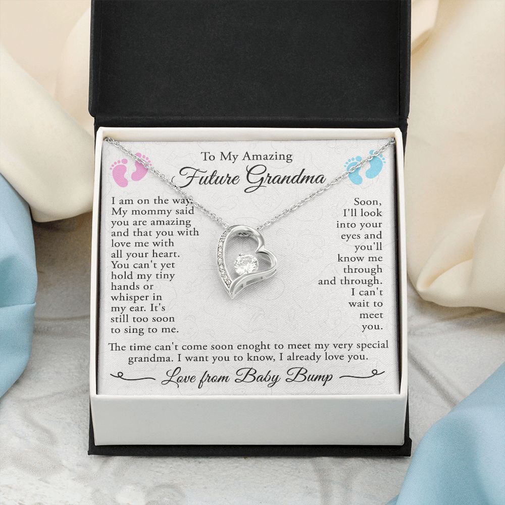 To My Grandmother Necklace, Gift for Grandmother Necklace, Mothers Day Gift For Grandma Nana, Grandma Jewelry From Grandchildren GrandKids , Jewelry Box Gift For Grandma Grandmother4 Forever Love Necklace