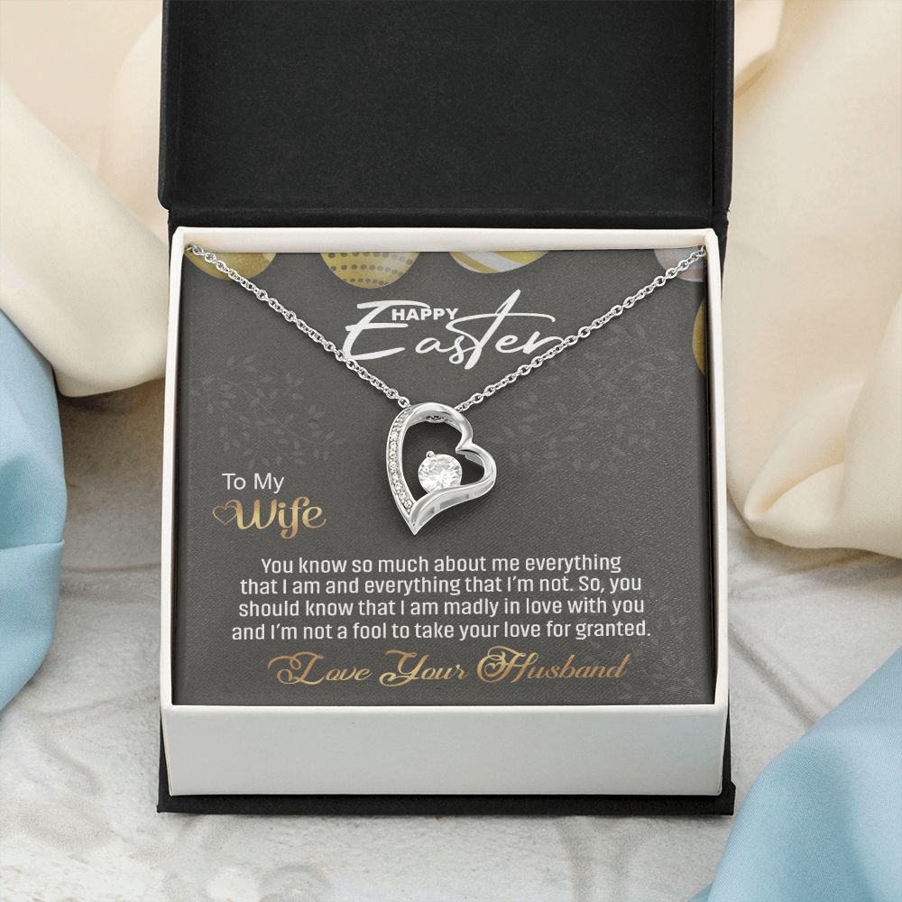 To my Wife Love Knot Necklace, Easter Gift for Wife Necklace, Easter Necklace Forever Love Necklace