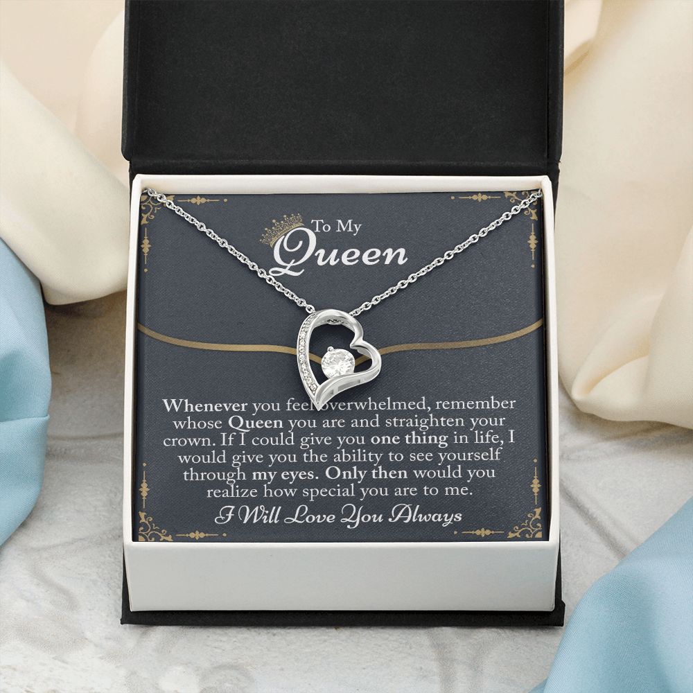 To My Queen Gift For Her Jewelry Gift Her Gift for Her Christmas Necklace Forever Love Necklace