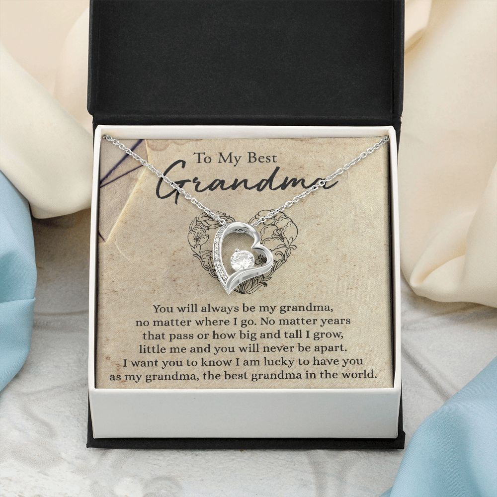 To My Grandma Necklace, Gift for Grandmother Necklace, Mothers Day Gift For Grandma Nana, Grandma Jewelry From Grandchildren GrandKids , Jewelry Box Gift For Grandma Grandmother6 Forever Love Necklace