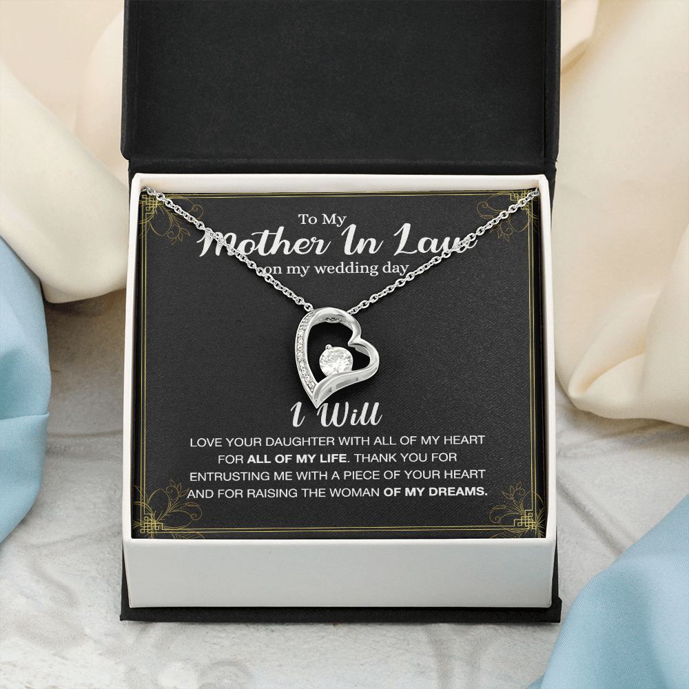 Mother Of The Bride Gift From Groom, Mother In Law Gift on Wedding Day from Groom, Gifts for Mother of the Bride, Future Mother-In-Law Forever Love Necklace