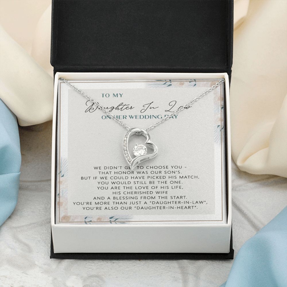 Wedding Gift From mother On Wedding Day To My Daughter-in-law Wedding Day Forever Love Necklace