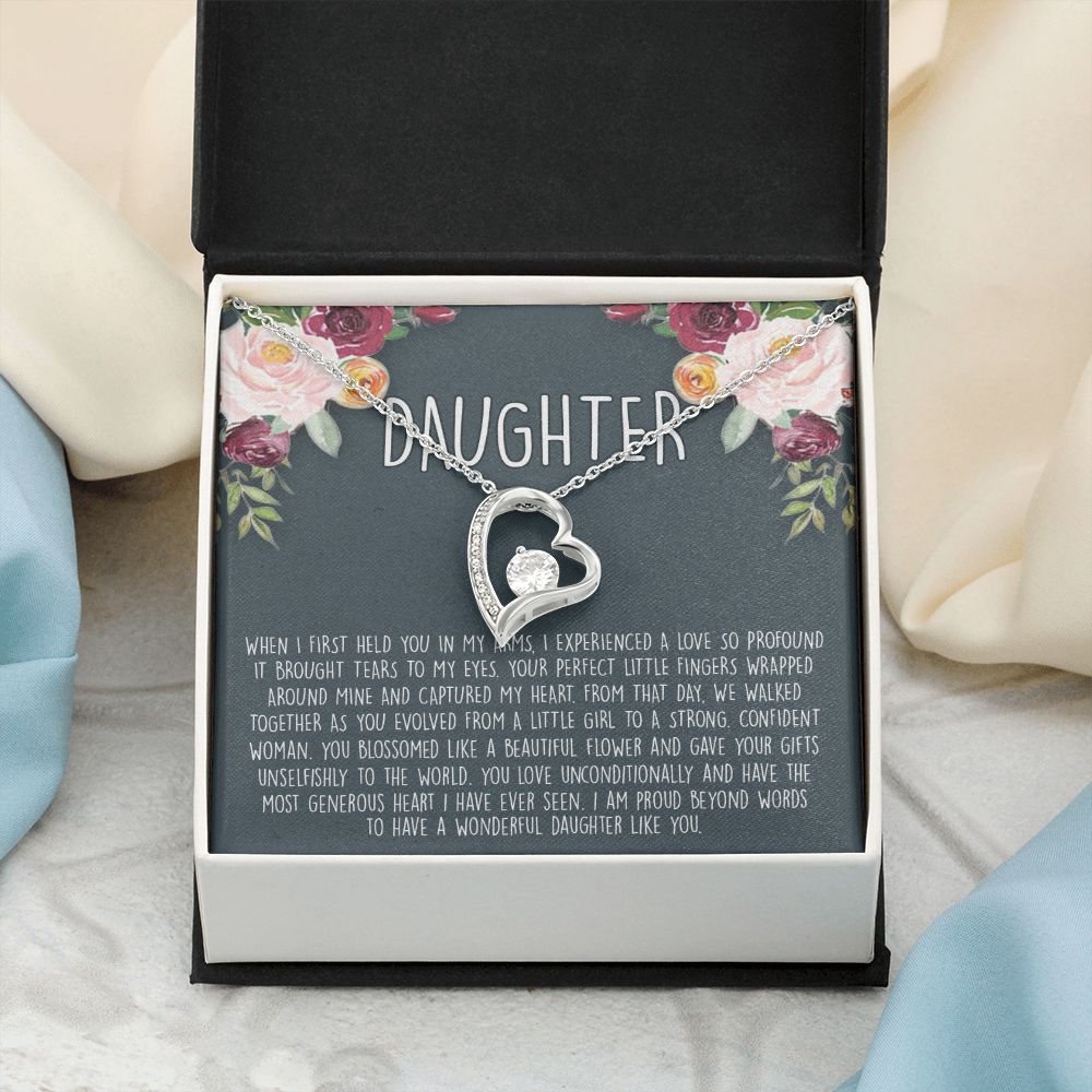 Daughter Necklace Gift for Daughter, Daughter Jewelry, Mother Daughter Forever Love Necklace