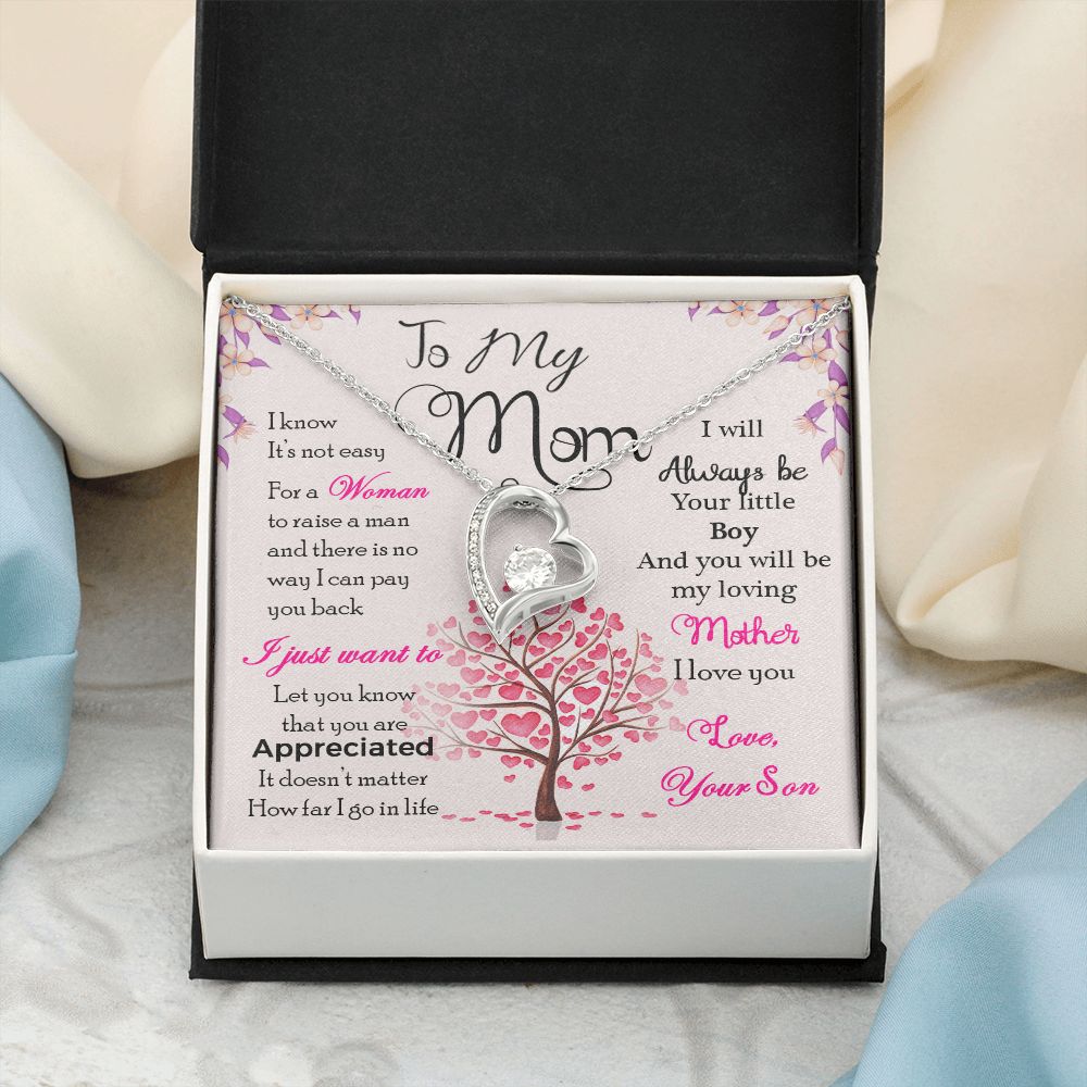 To My Mom Necklace Pendant Gift From Son I Know It's Not Easy For A Woman Necklace For To Mom Happy Mothers Day Mother In Law Gift On Birthday Anniversary Gift 30821 Forever Love Necklace