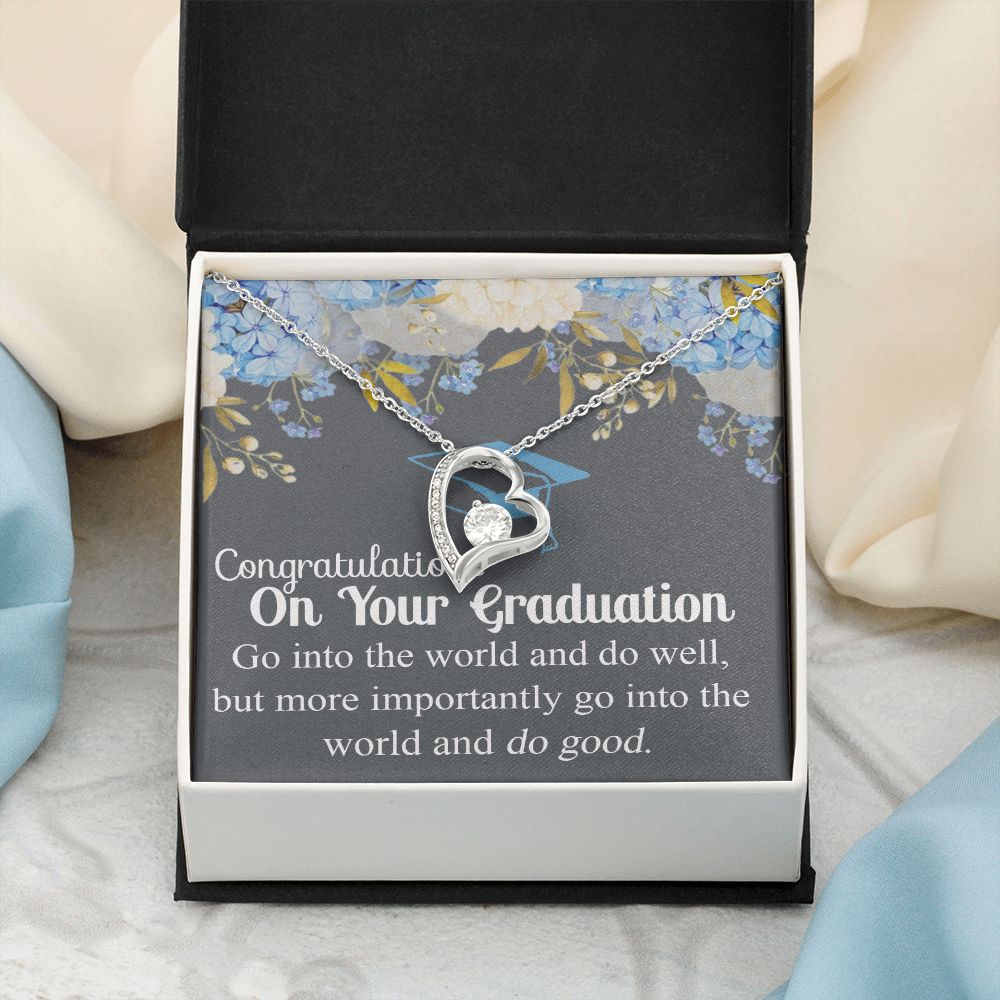 Graduation Gift Necklace For Girls, Graduation Jewelry, College, High School Congrats Graduation Pendants Gift For Daughter, Granddaughter, Niece, Sister Forever Love Necklace