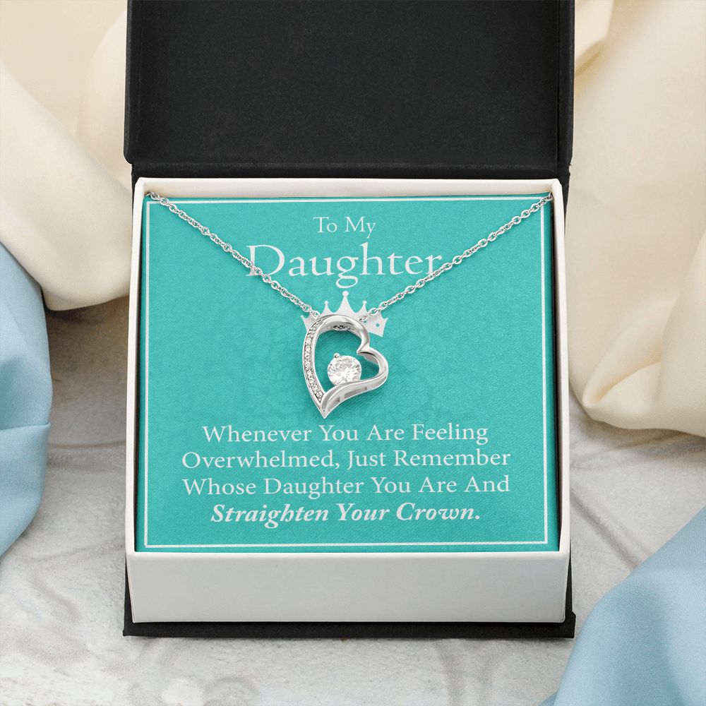 Jewelry Pendant Present for Daughter, To My Daughter Gift Necklace from Mom, Mother Daughter Gift Ideas, Birthday Christmas Gift Graduation Gifts for Daughters, Mother and Daughter Necklace 15 Forever Love Necklace