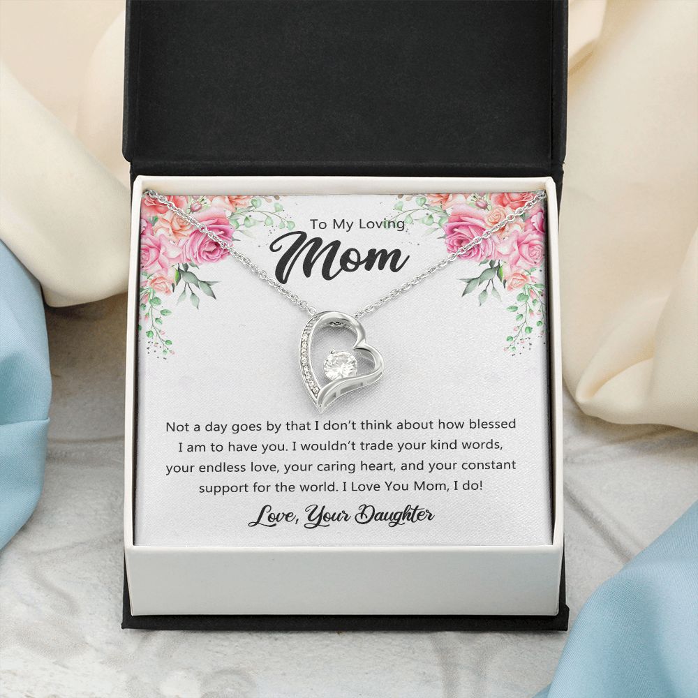 To My Mom Necklace, Gift For Mom, Mother's Day Gift from Daughter, Mom Jewelry Gift for Mothers Day, Birthday Gift for Mother, Moms Gift from Daughter Son, Necklace for Mom Mother 9 Forever Love Necklace