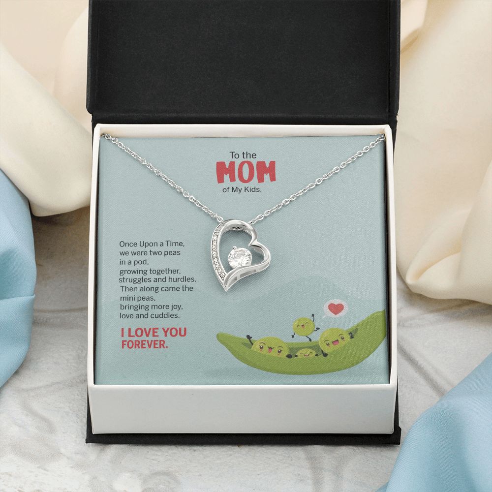 To My Mom Peas Pod Necklace From Kids, Gift For Mom On Mother's Day Jewelry Mom Forever Love Necklace