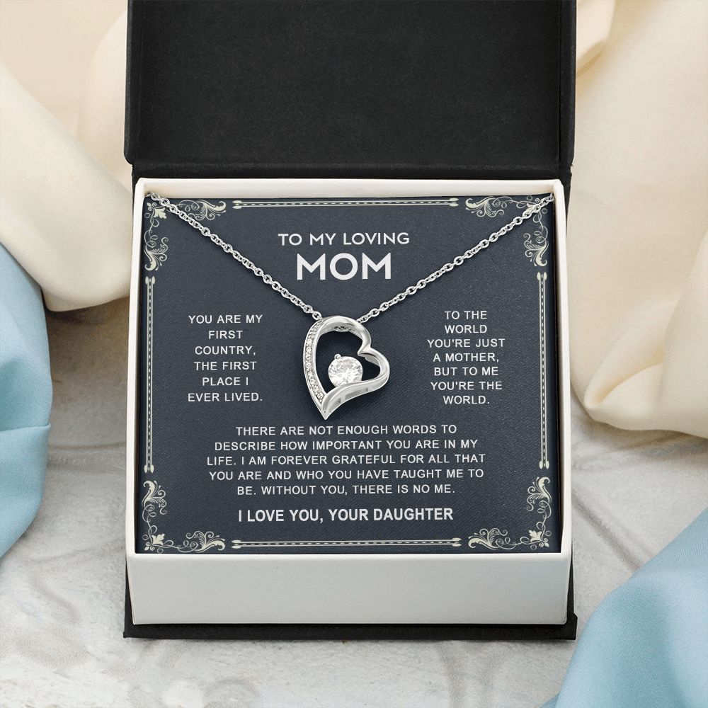 To My Mom Necklace, Gift For Mom, Mother's Day Gift from Daughter, Mom Jewelry Gift for Mothers Day, Birthday Gift for Mother, Moms Gift from Daughter Son, Necklace for Mom Mother 14 Forever Love Necklace