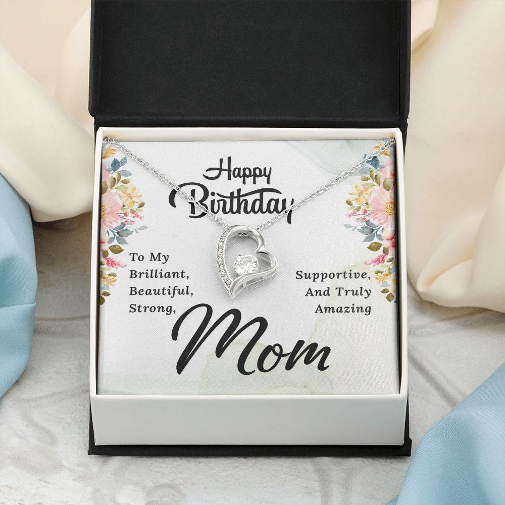 Mom Necklace Gifts for Mom from Daughter to Mom Gifts for Mothers Day from Daughter, To My Mom Necklace from Daughter to Mom Birthday Gifts Necklace with Message Card and Gift Box2229 Forever Love Necklace