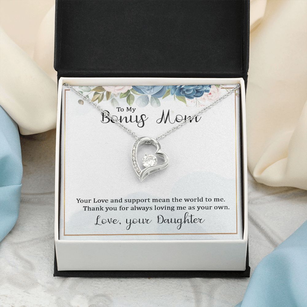 Mother Daughter Necklace as Daughter Gift from Mom, Mom Necklace as Christmas Gift for Mom from Son, Birthday Gift for Mother in Law Necklace, Bonus Mom Gifts for Step Mom Necklace6 Forever Love Necklace