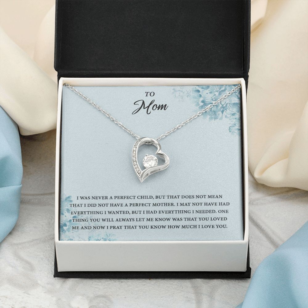 Mom Necklace Gifts for Mom from Daughter to Mom Gifts for Mothers Day from Daughter, To My Mom Necklace from Daughter to Mom Birthday Gifts Necklace with Message Card and Gift Box2227 Forever Love Necklace