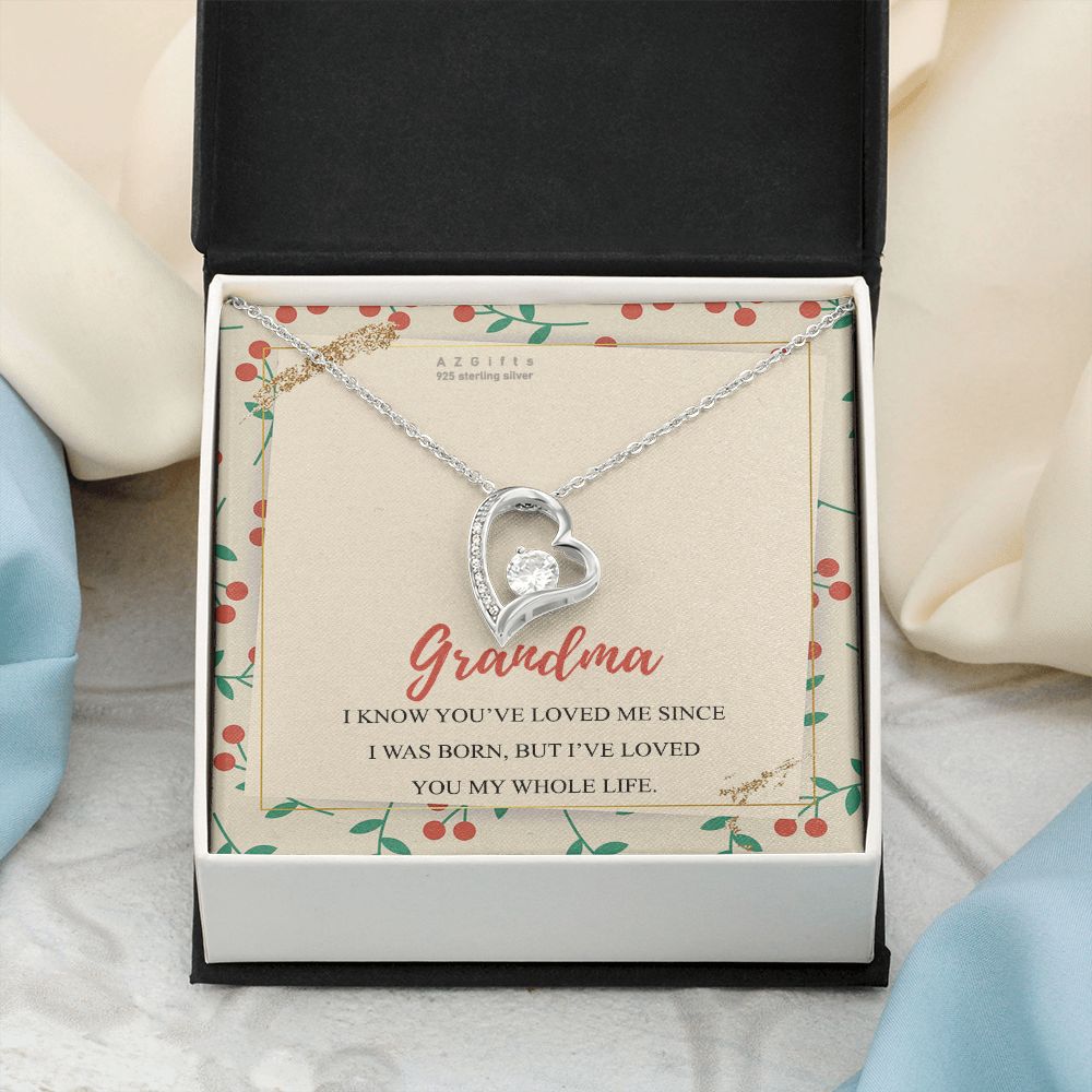 To My Grandma Necklace, Gift for Grandmother Necklace, Mothers Day Gift For Grandma Nana, Grandma Jewelry From Grandchildren GrandKids , Jewelry Box Gift For Grandma Grandmother15 Forever Love Necklace