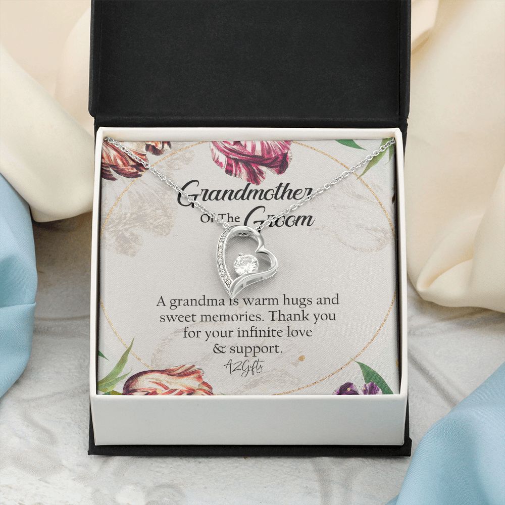 To My Grandmother Necklace, Gift for Grandmother Necklace, Mothers Day Gift For Grandma Nana, Grandma Jewelry From Grandchildren GrandKids , Jewelry Box Gift For Grandma Grandmother1 Forever Love Necklace