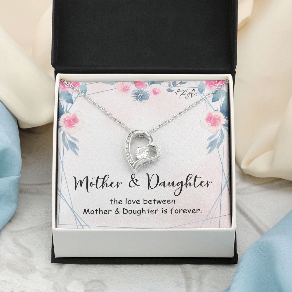 Mom Necklace Gifts for Mom from Daughter to Mom Gifts for Mothers Day from Daughter, To My Mom Necklace from Daughter to Mom Birthday Gifts Necklace with Message Card and Gift Box Forever Love Necklace