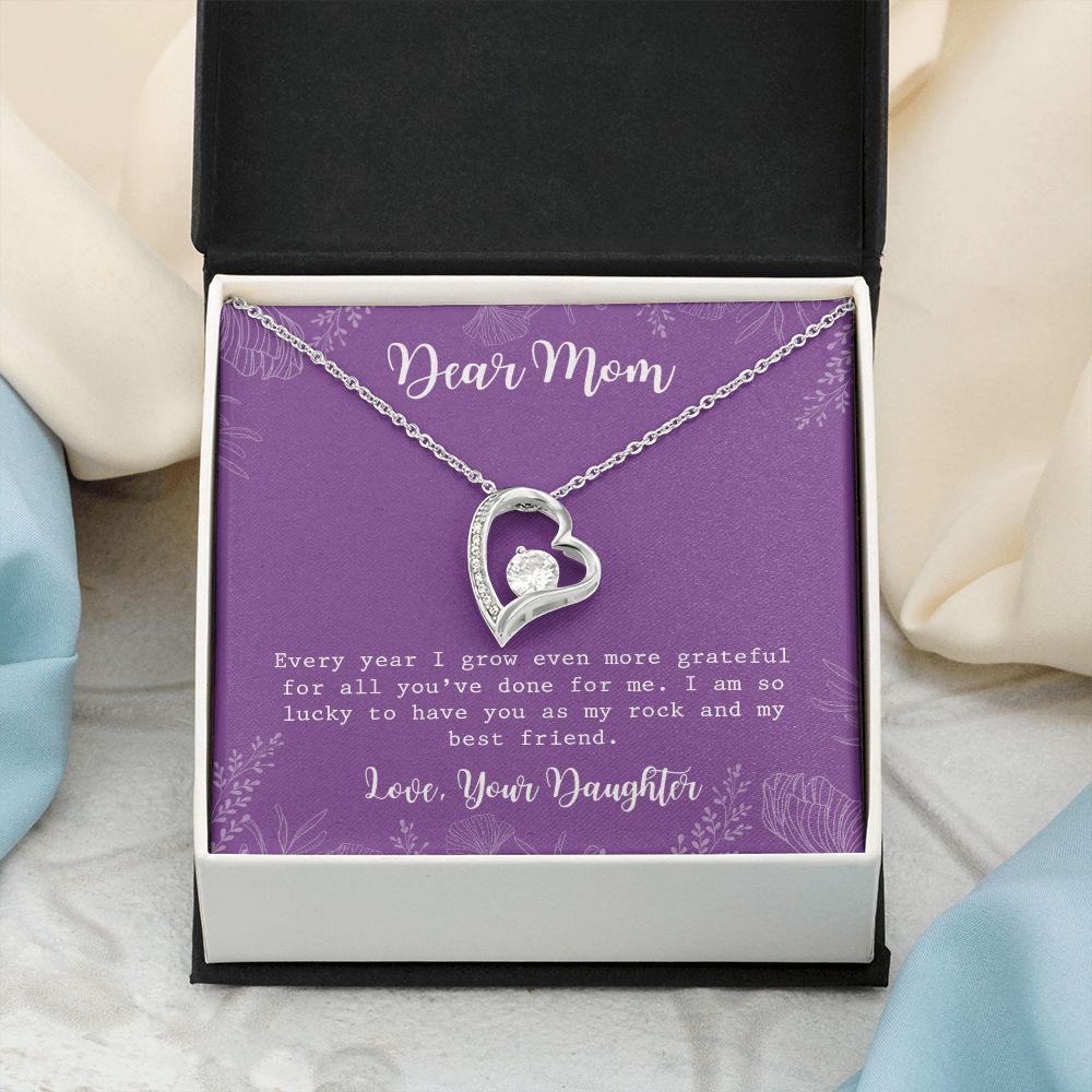 Mom Necklace Gifts for Mom from Daughter to Mom Gifts for Mothers Day from Daughter, To My Mom Necklace from Daughter to Mom Birthday Gifts Necklace with Message Card and Gift Box2234 Forever Love Necklace