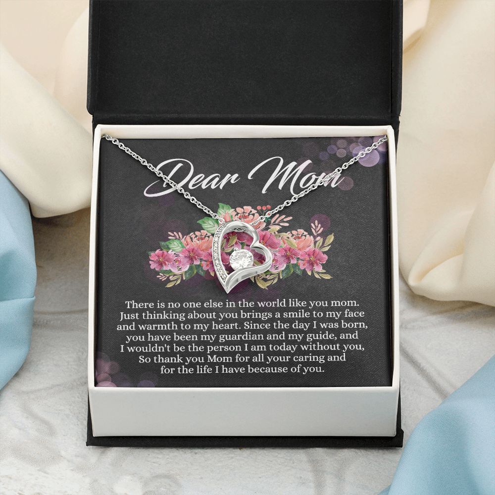 To My Mom Necklace, Mothers Day Gift From Daughter, Mom Gifts Idea, Mothers Day Necklace From Daughter, Mothers Day Gift From Son, Gift For Mom From Son, Mothers Day Jewelry Box Forever Love Necklace