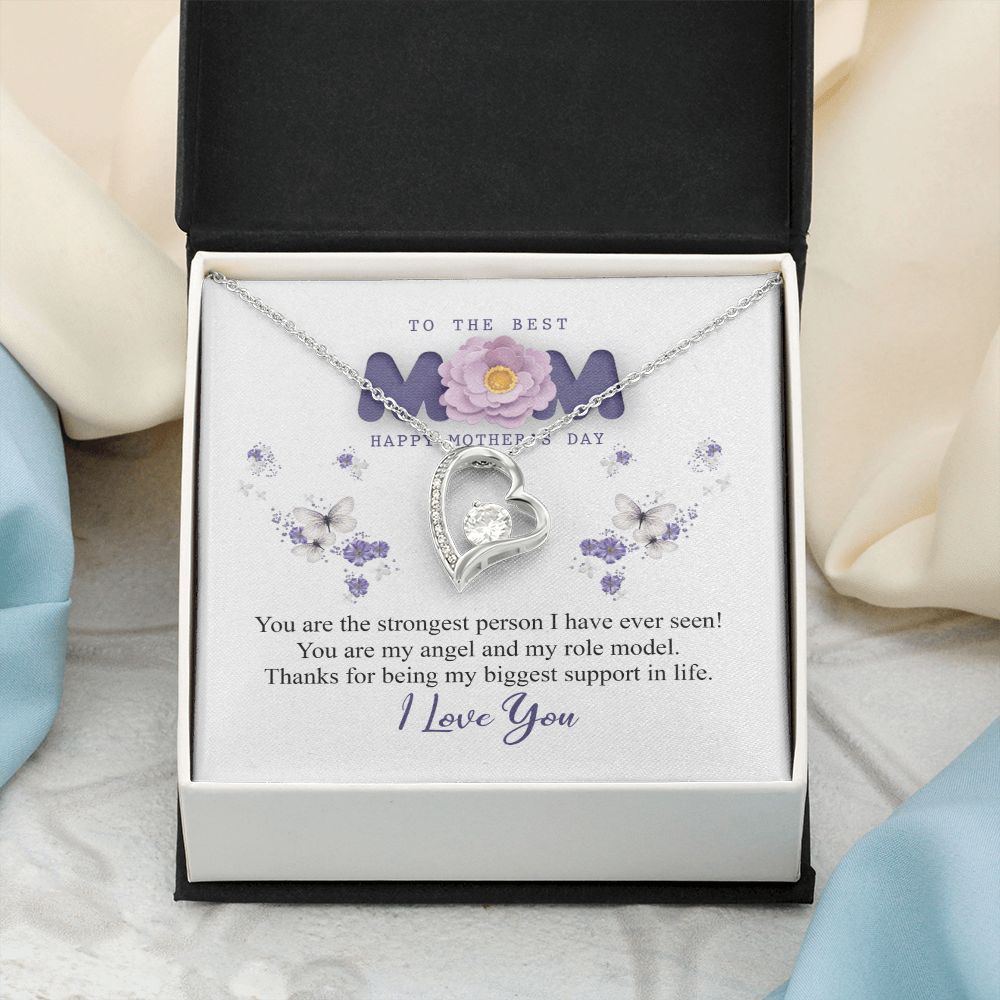To The Best Mom Necklace, Best Mom Gifts, Mothers Day Gifts, Birthday Gift For Mom Forever Love Necklace