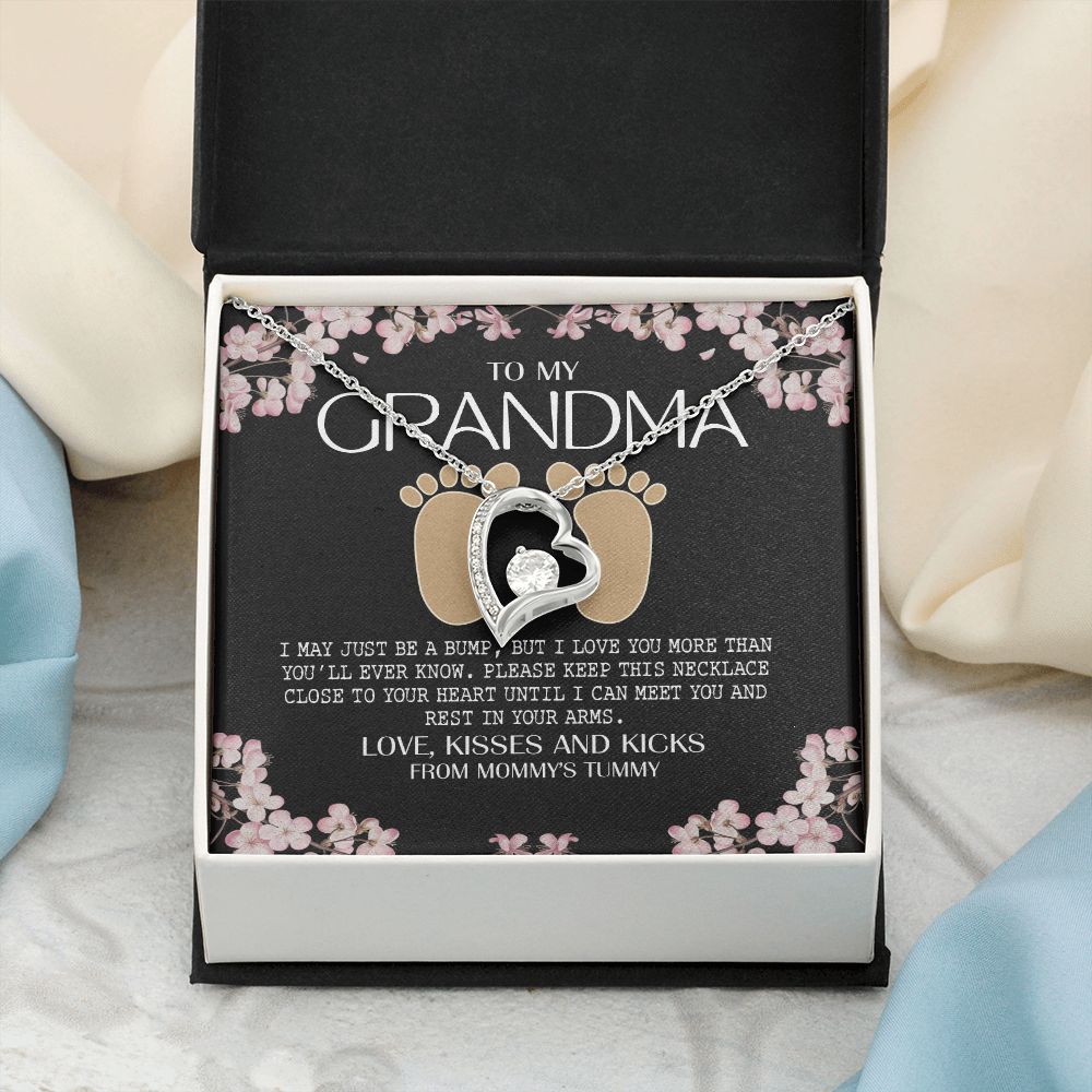 To My Grandma Necklace, Gift for Grandmother Necklace, Mothers Day Gift For Grandma Nana, Grandma Jewelry From Grandchildren GrandKids , Jewelry Box Gift For Grandma Grandmother16 Forever Love Necklace