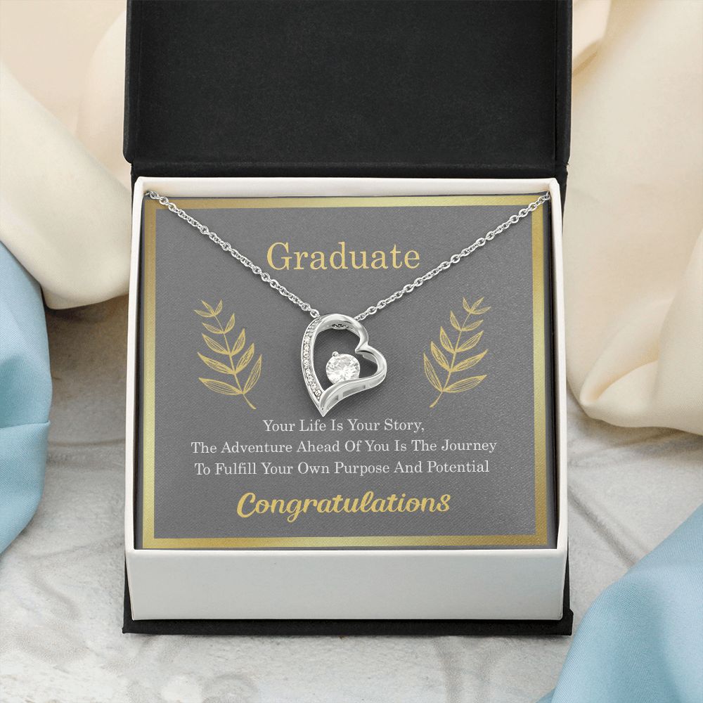 Graduation Gift For Daughter, University Graduate Gift, Graduation Gift For Her Congrats Graduation Pendants Gift For Daughter, Granddaughter, Niece, Sister Forever Love Necklace