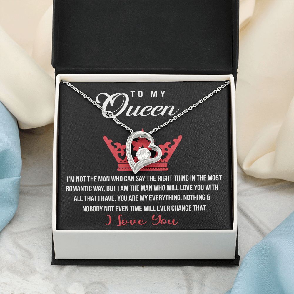 To My Queen Love Knot Necklace, Gift For Wife Girlfriend Soulmate Future Wife Forever Love Necklace