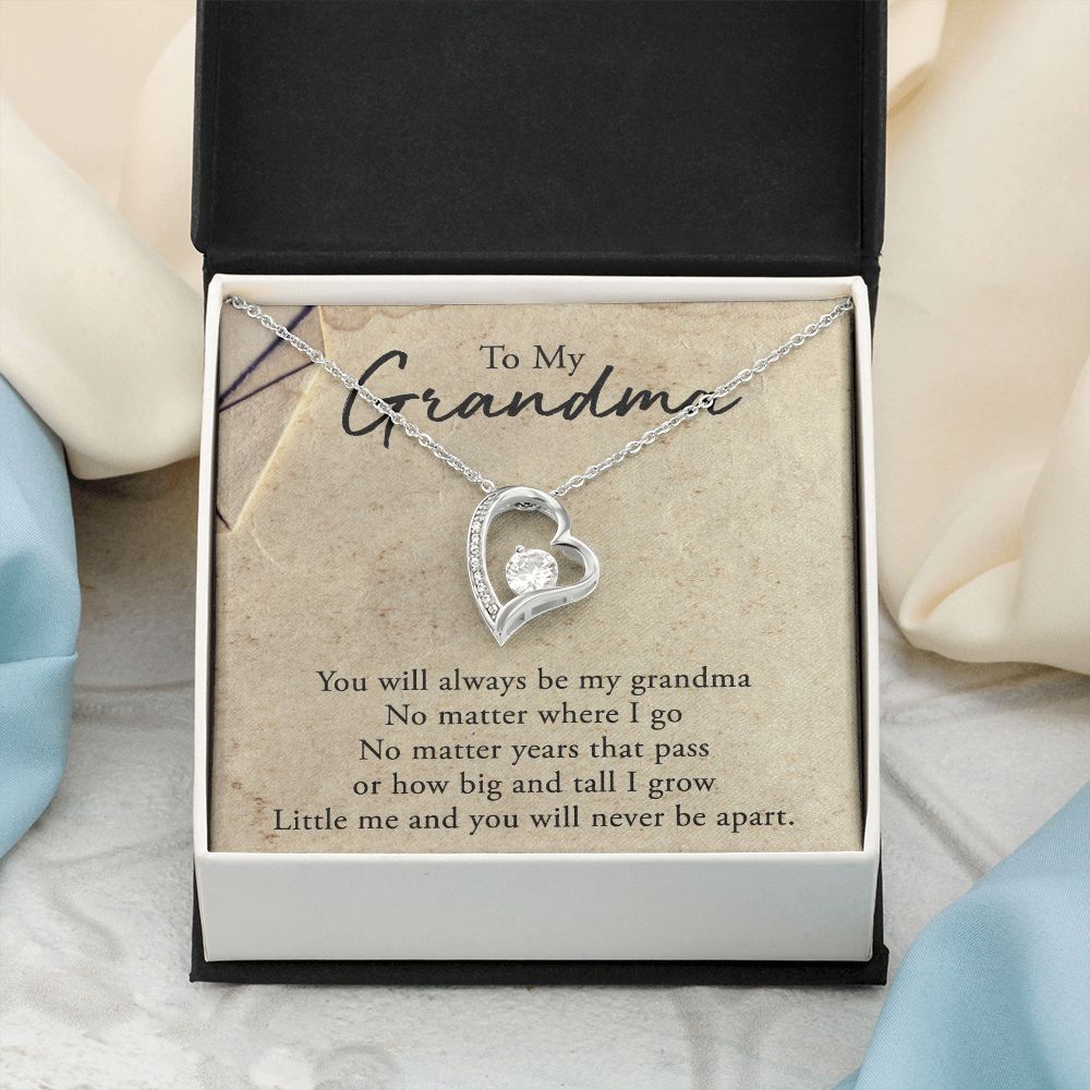 To My Grandma Necklace, Gift for Grandmother Necklace, Mothers Day Gift For Grandma Nana, Grandma Jewelry From Grandchildren GrandKids , Jewelry Box Gift For Grandma Grandmother5 Forever Love Necklace